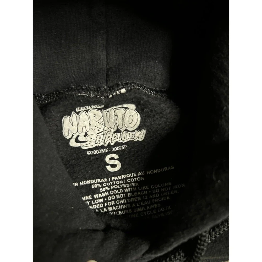 Naruto Shippuden Sweatshirt Manga Black Hoodie Anime Size S Viz Media Vintage